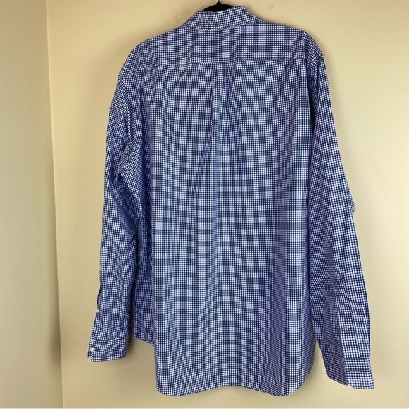 Ralph Lauren Blue checkered Button Down Formal Shirt XL - Picture 2 of 6